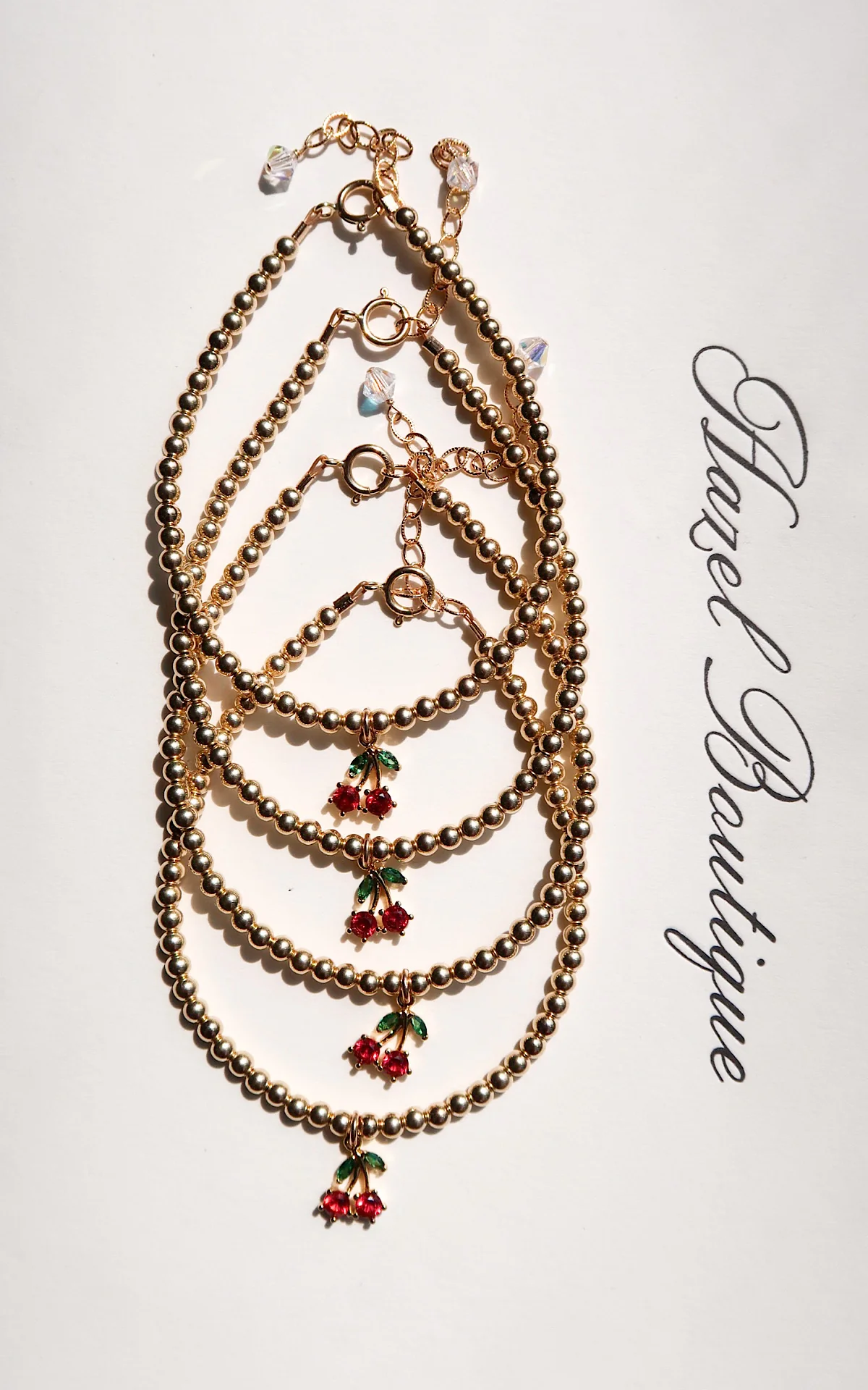 14k Gold Filled Cherry Bracelet - Image 2