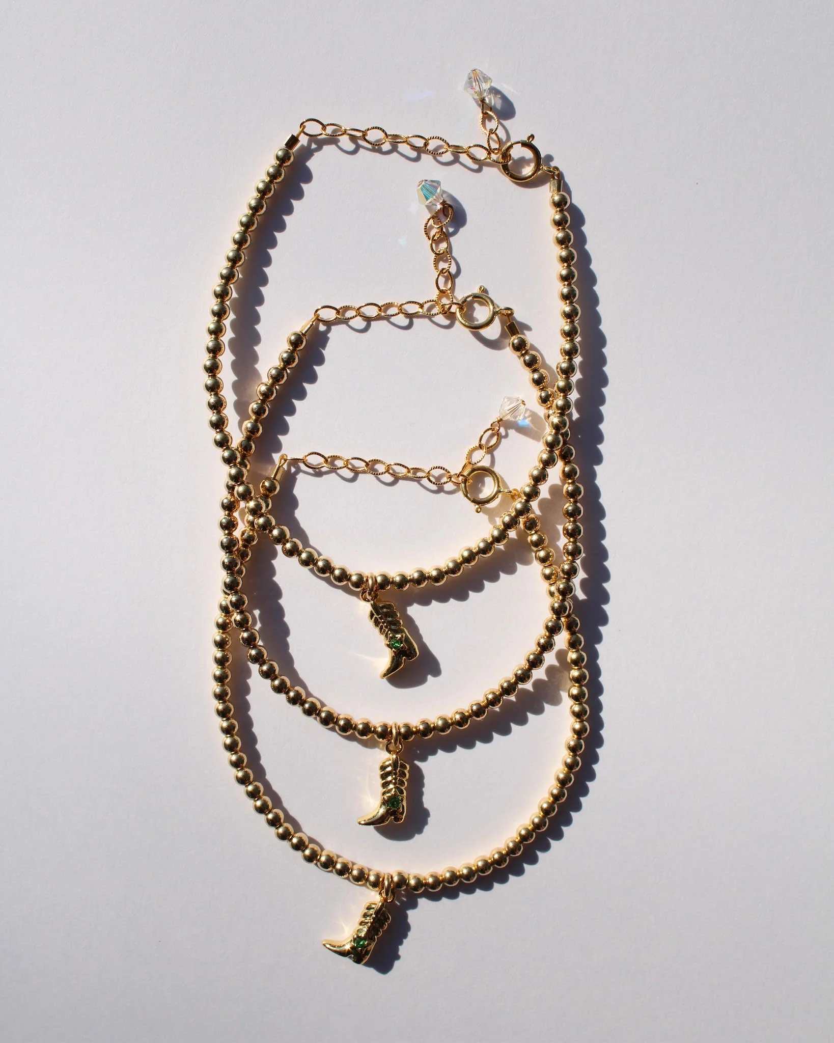 14K Gold Filled Cowboy Boot Bracelet - Image 2