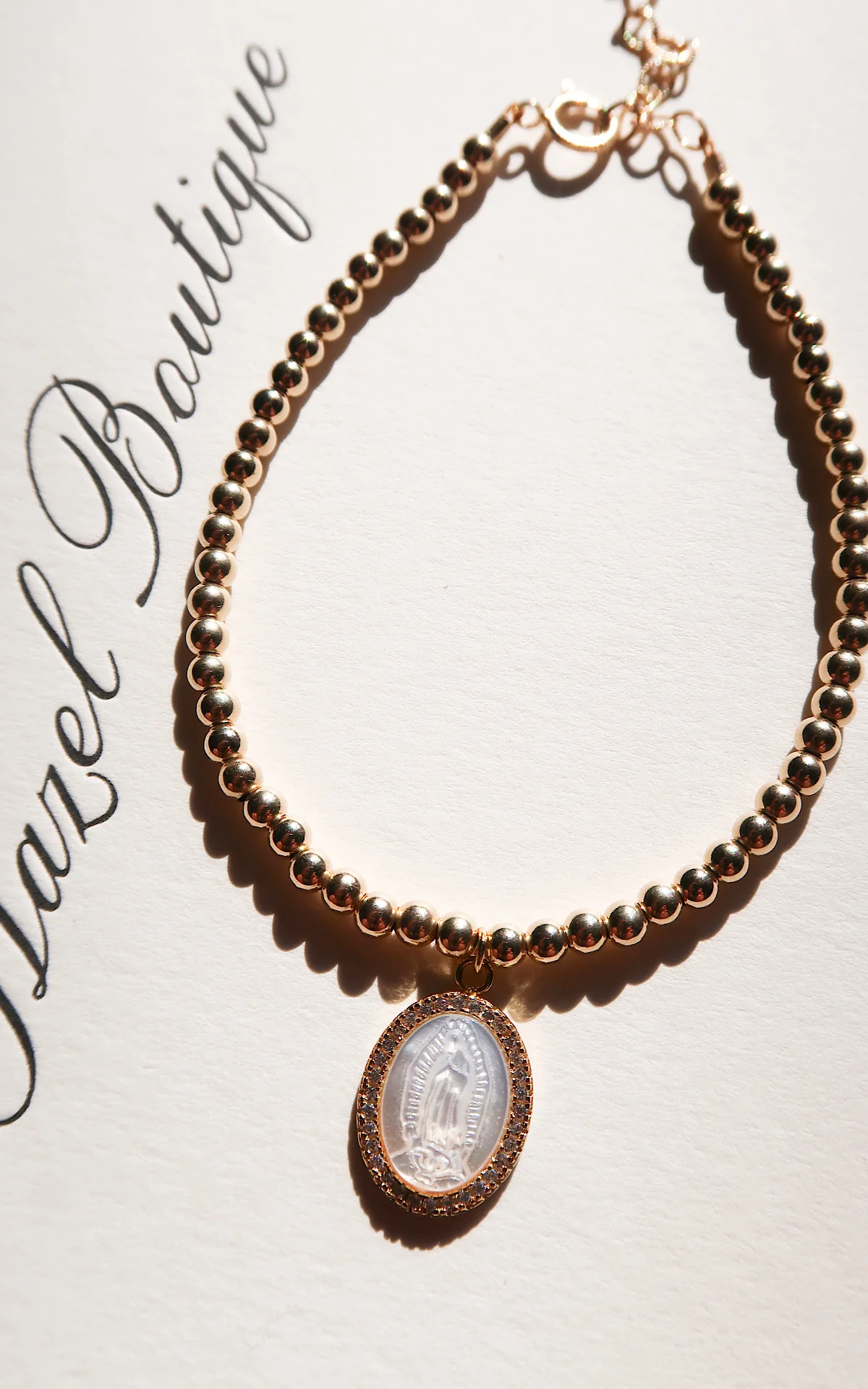 14k Gold Filled Saint Mary Bracelet - Image 2