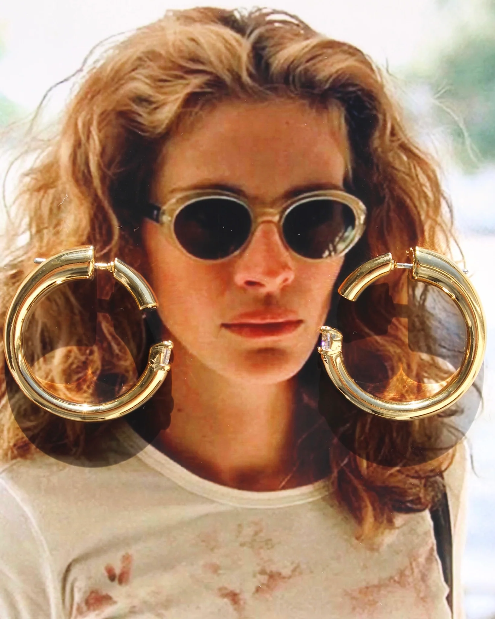 Deconstructed Crystal Hoop Earring - Image 2