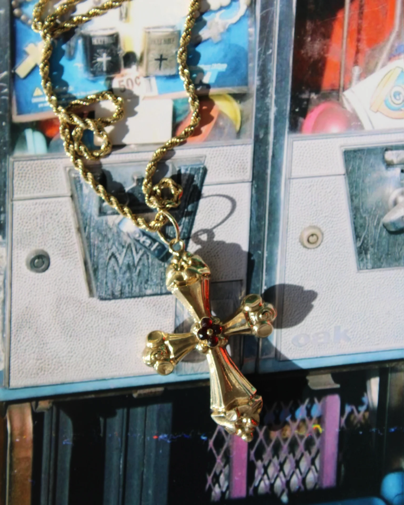 Evi11 Twin Vintage Cross Charm - Image 2
