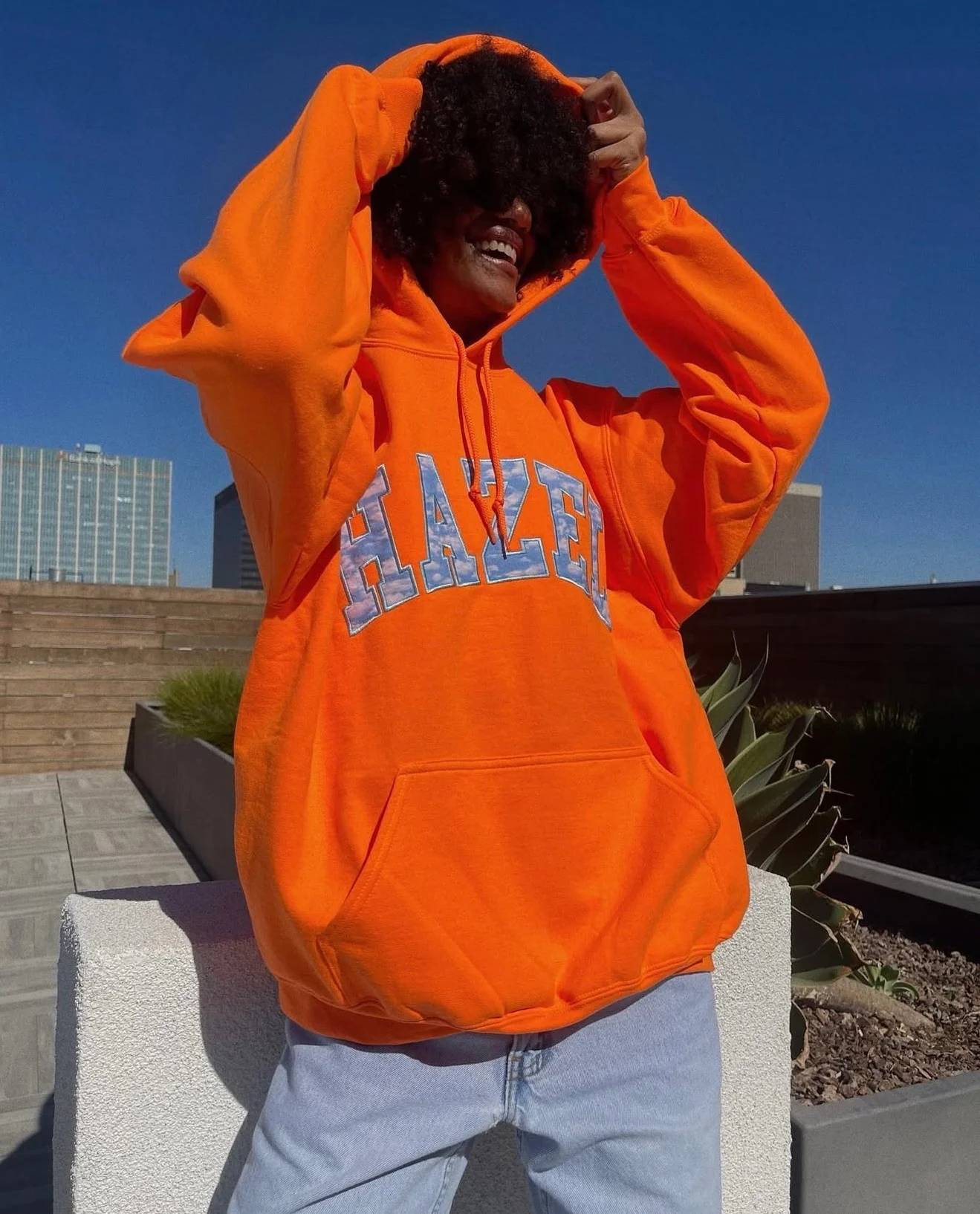 The HZL Orange Cloud Hoodie - Image 3