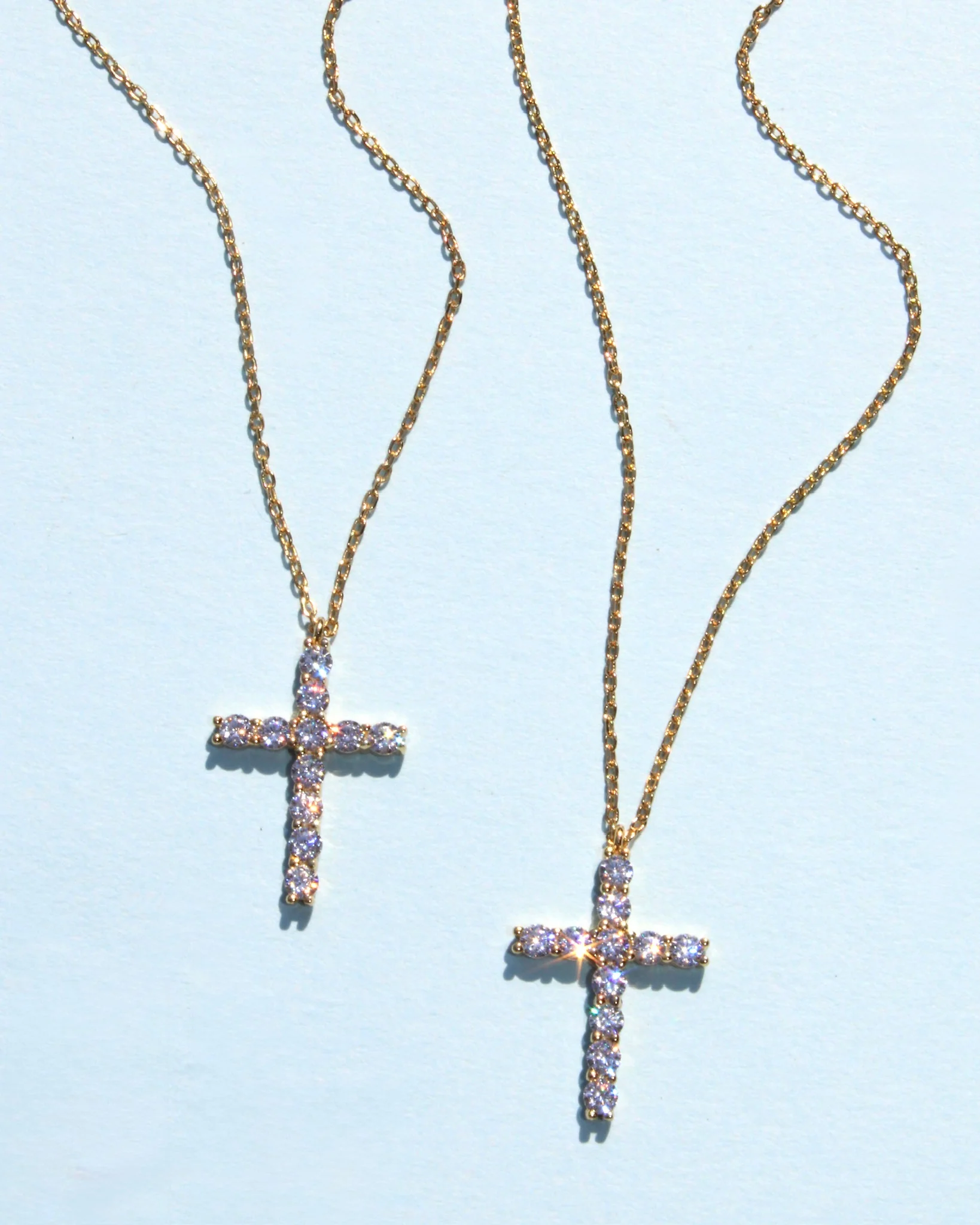 Large Studded Cross Necklace - Image 2