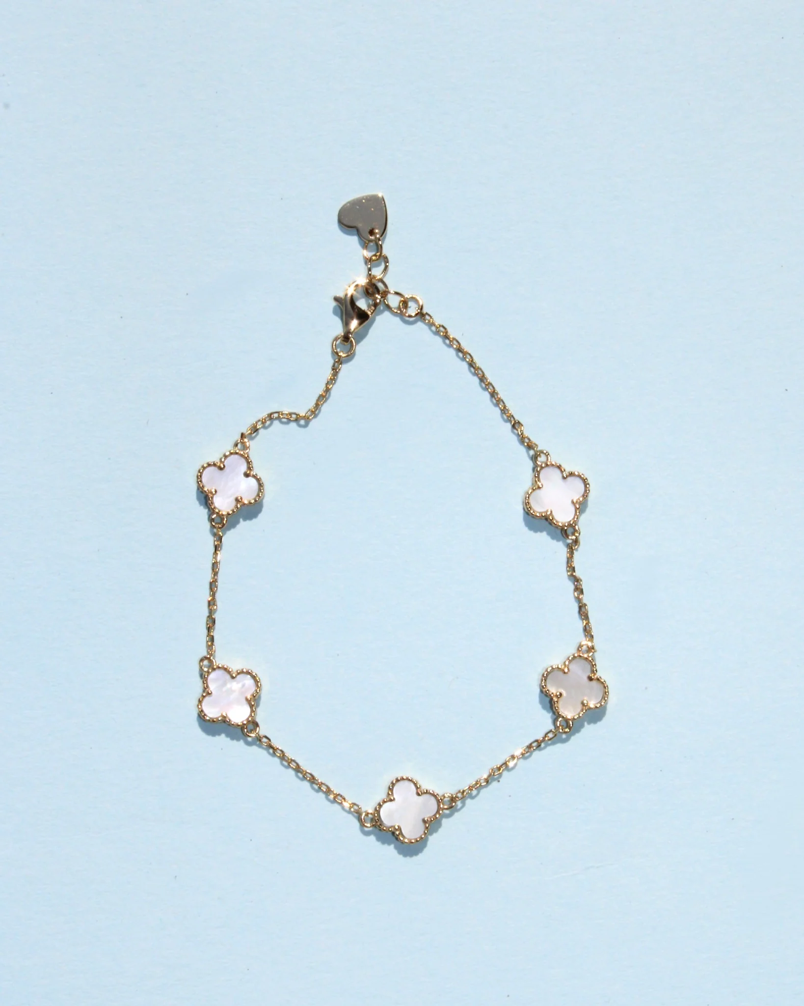 Mother Of Pearl Clover Bracelet