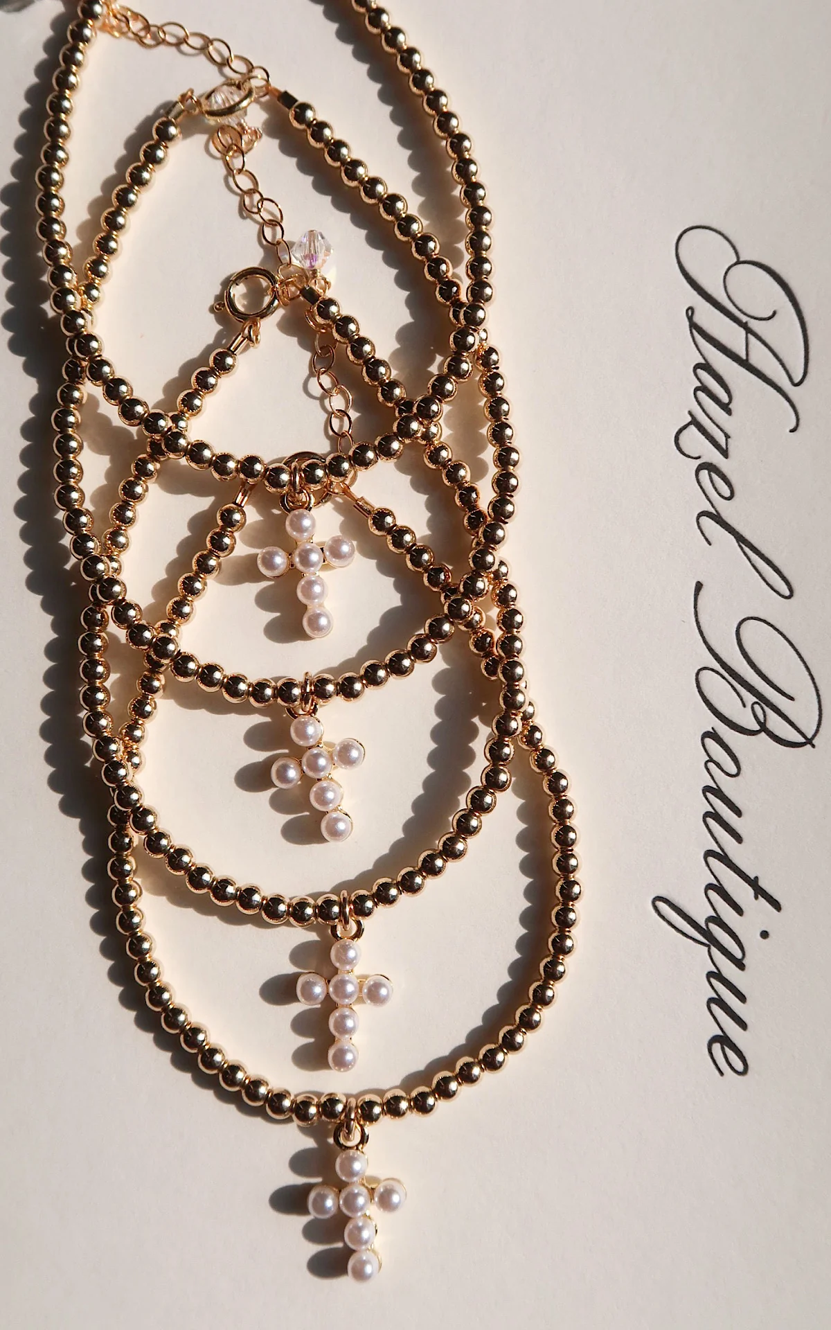 Pearl Cross Bracelet