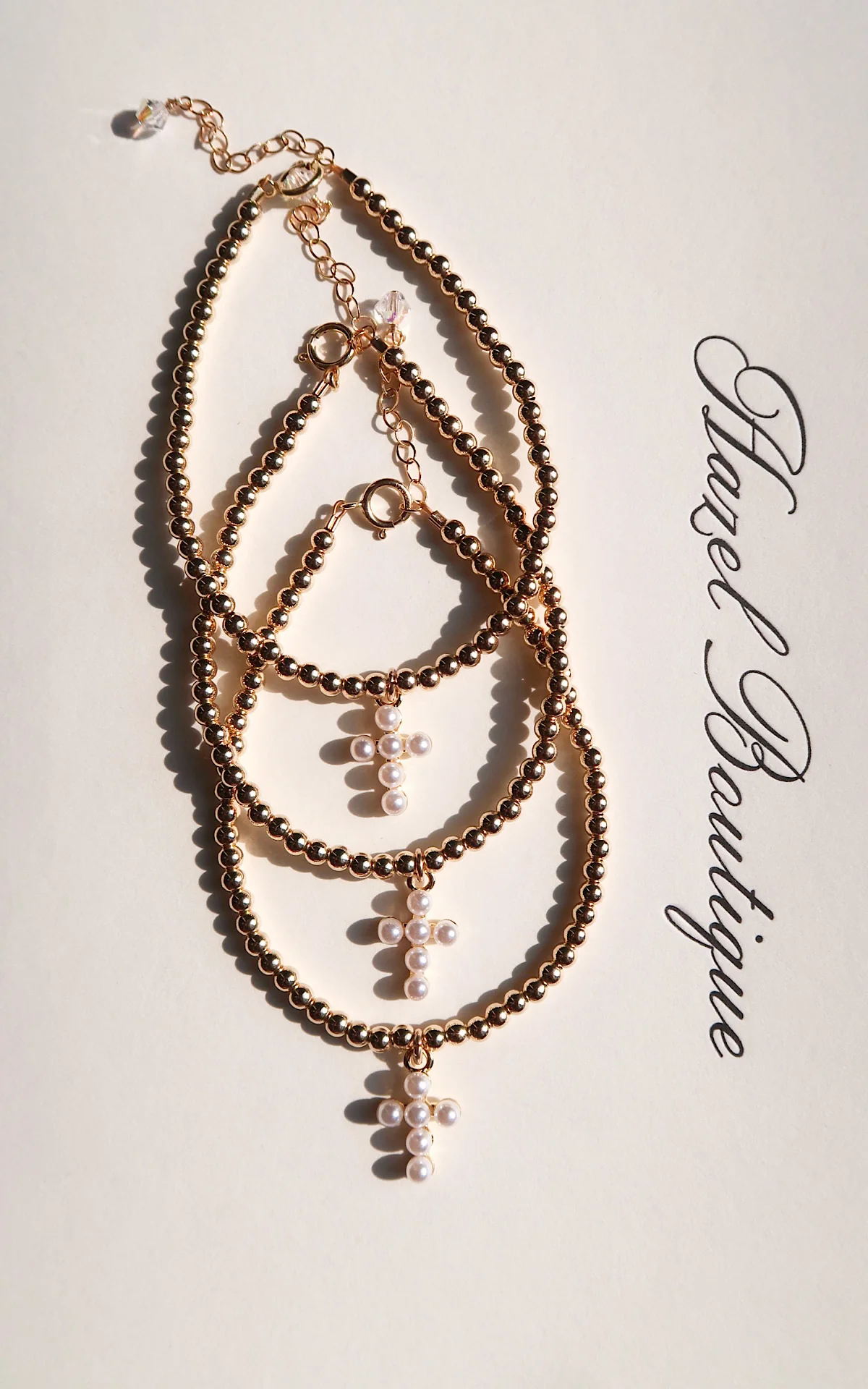 Pearl Cross Bracelet - Image 2