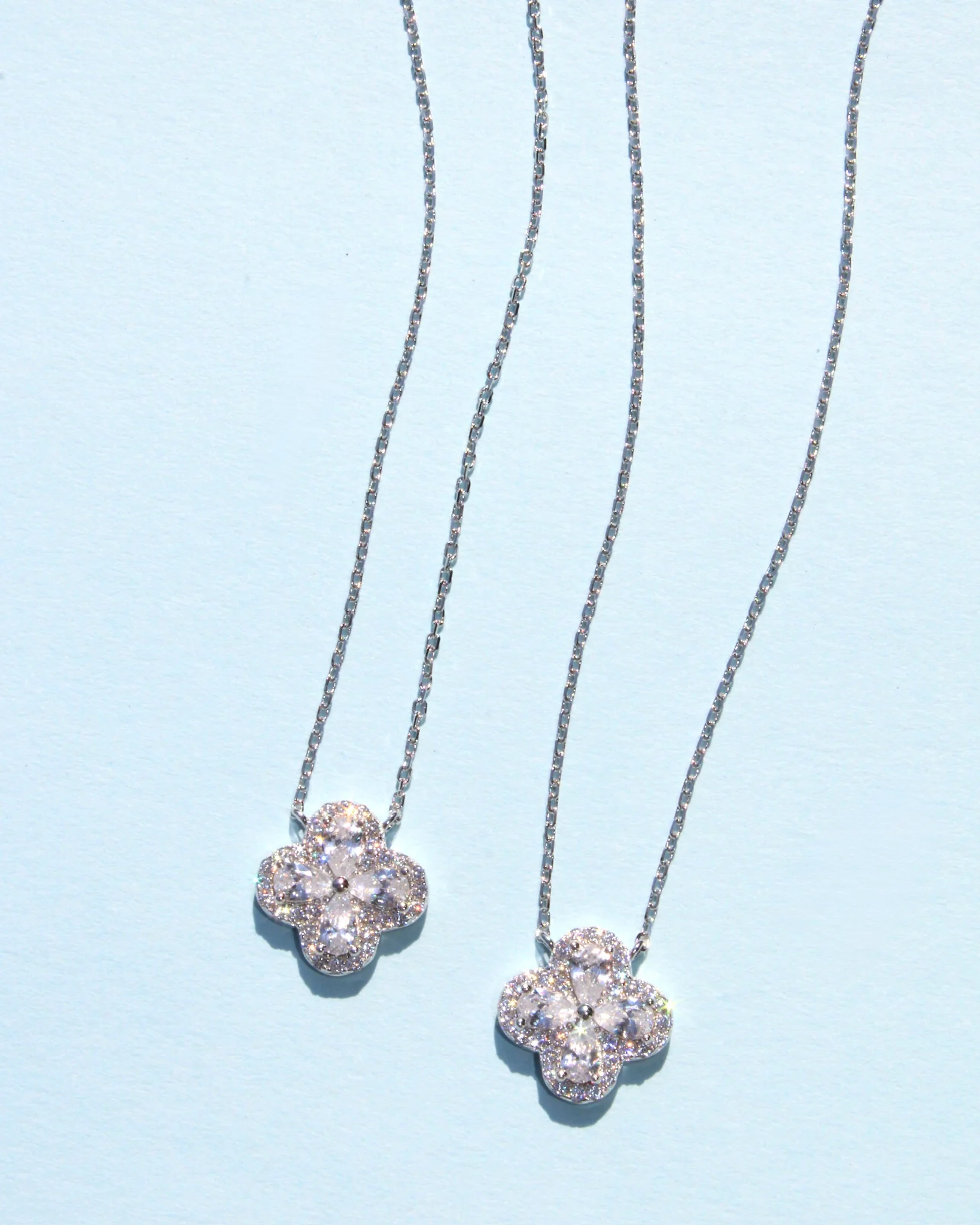 Pear Four Leaf Clover Necklace - Image 2