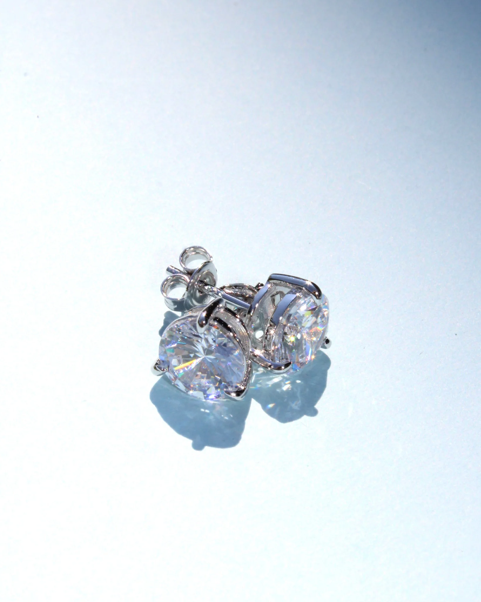 Solitaire Stud Earrings