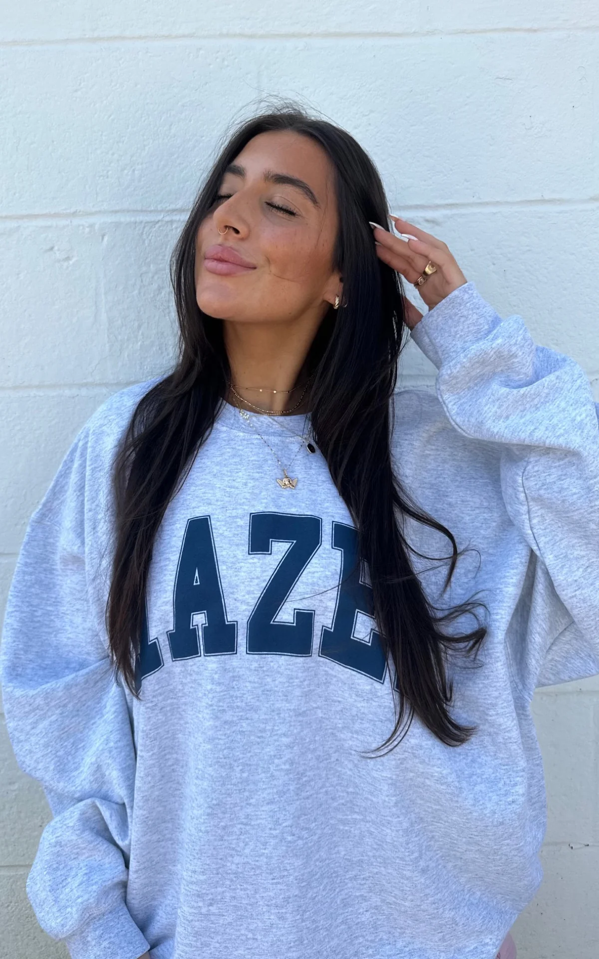 The Capri Crewneck // Grey & Navy - Image 4