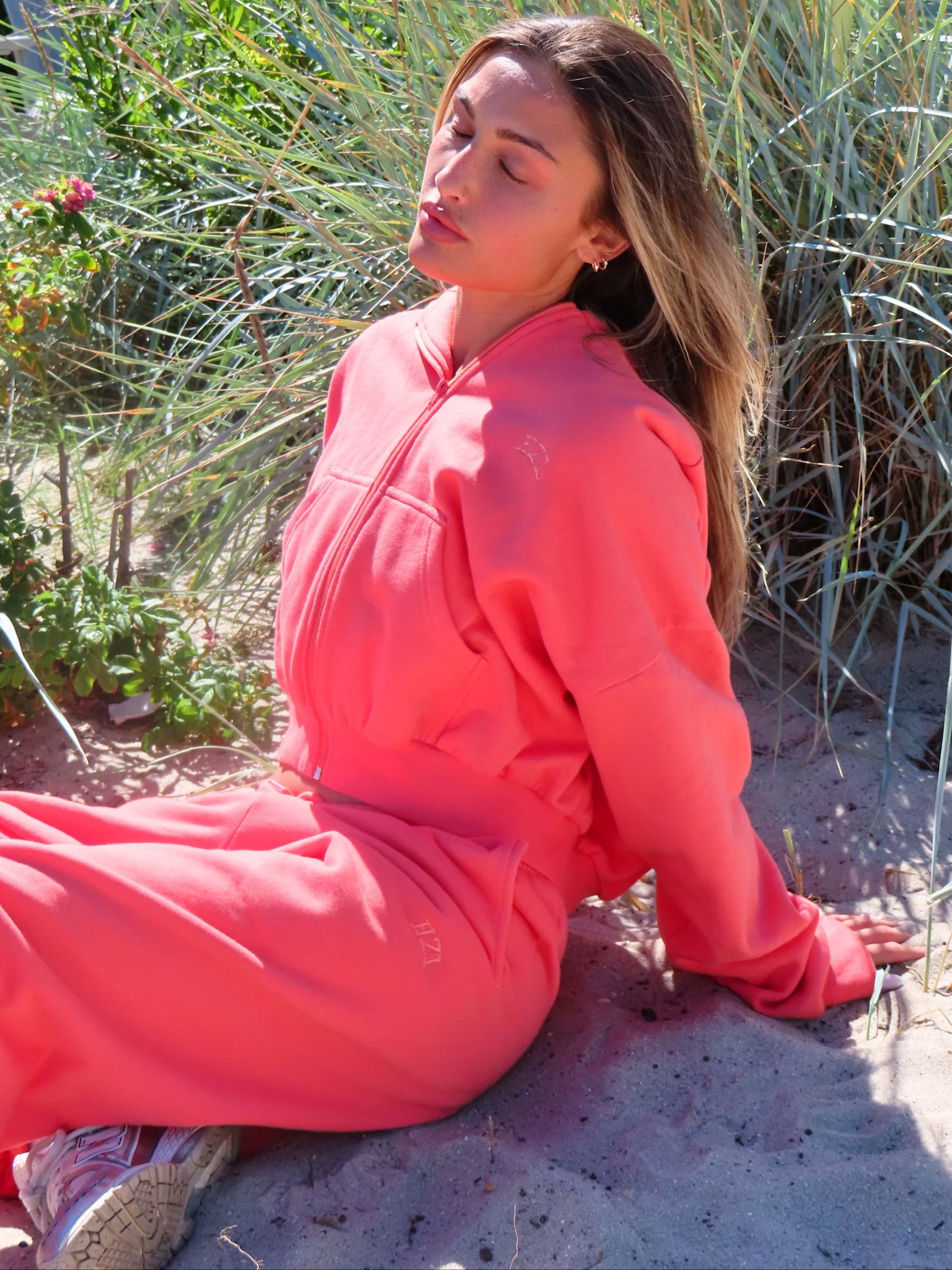 The HZL Apricot Cropped Zip Up - Image 2
