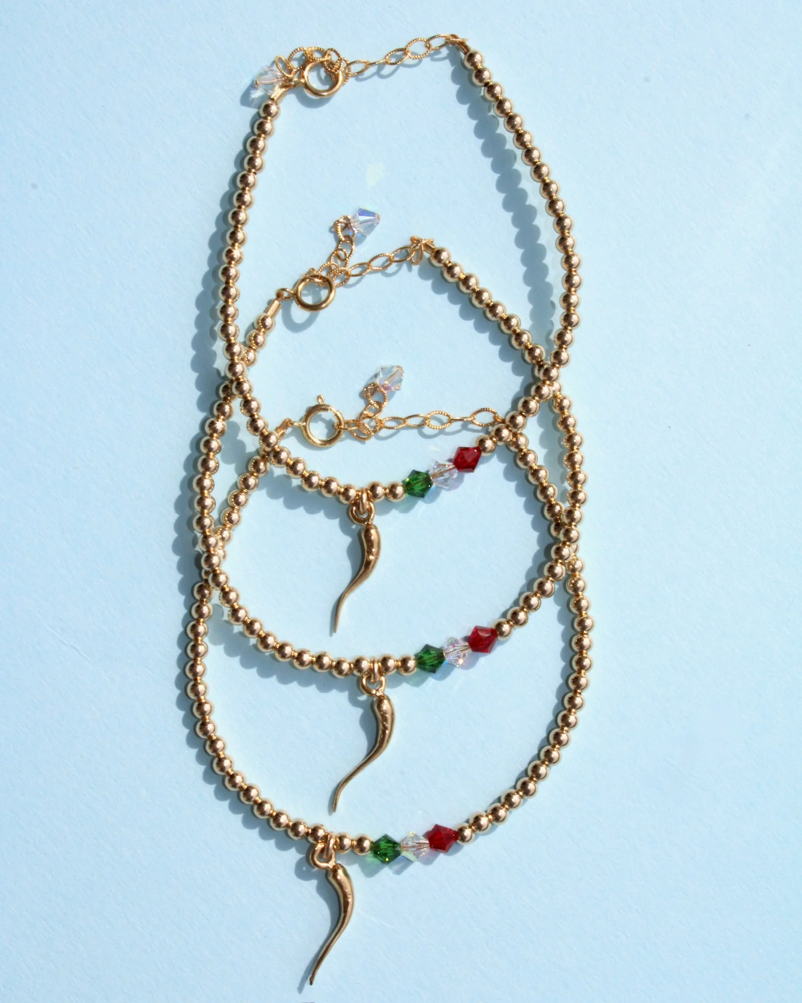 The Italian Horn & Flag Bracelet